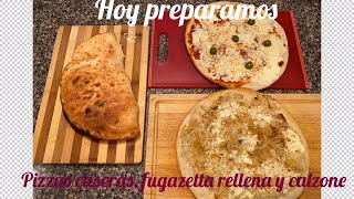 PIZZA FUGAZETTA RELLENA Y CALZONE [upl. by Finbur317]