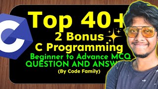 C Programming MCQ Questions and Answers for Beginners codefamily [upl. by Ellehcrad]