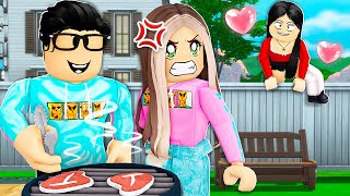 CREEPY Neighbor Has A CRUSH On My BOYFRIEND Roblox Bloxburg [upl. by Addy246]