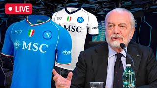 Presentazione nuova maglia SSC Napoli 20232024 👕 De Laurentiis in DIRETTA🔴 [upl. by Lehteb]