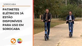 Patinetes elétricos já estão disponíveis para uso em Sorocaba  TV Sorocaba SBT [upl. by Whitcomb]