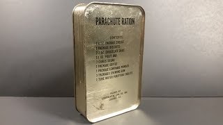 1943 AAF Parachute Ration Survival MRE Review Meal Ready to Eat Tasting Test Oldest Emergency Food K [upl. by Ula]