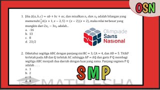 LATIHAN SOAL OSN OLIMPIADE MATEMATIKA SMP 2024 [upl. by Statis185]