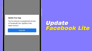 How to Do Facebook Lite Upgrade  Update Facebook Lite App [upl. by Korrie]