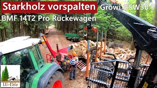 Starkholz vorspalten  Growi GSW30 F ZW3P Turbo amp BMF 14T2 Pro Rückewagen [upl. by Pauline631]