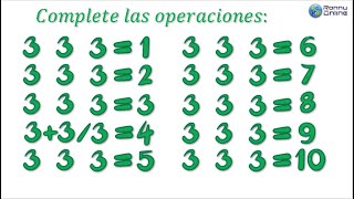 Acertijo con los tres 3  Doble Factorial  Subfactorial [upl. by Marnia]