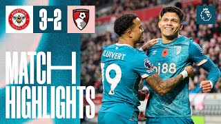 Kluivert scores another set piece goal in defeat  Brentford 32 AFC Bournemouth [upl. by Fakieh]