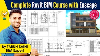 Complete BIM Revit Course with Enscape  With Complete Project [upl. by Aihseket]