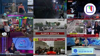 TV mexicana durante el sismo de el 19 de Septiembre 2022  Recopilación  EnLaPantalla [upl. by Rhtaeh783]