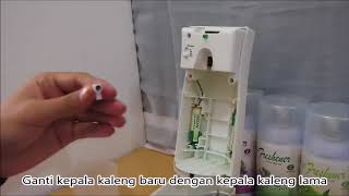 Cara Mengganti Pewangi Refil pada Mesin Automatic Spray  Air Freshener [upl. by Corbett601]