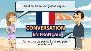 Easy French Phrases to Learn French Vocabulary About The Beach  Learn French with Dialogues [upl. by Anaz]