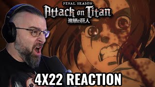 ATTACK ON TITAN 4X22 REACTION Thaw Shingeki No Kyojin [upl. by Cal]