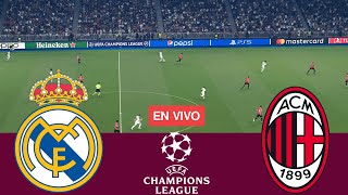 EN VIVO Real Madrid vs AC Milán UEFA Champions League 2425  Simulación de Videojuego [upl. by Nytsuj]