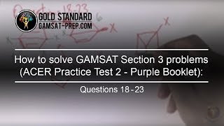 How to solve GAMSAT Section 3 problems ACER Practice Test 2  Purple Booklet Questions 1823 [upl. by Stine895]