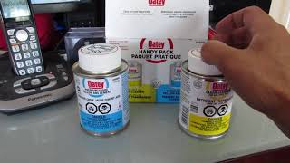 HOW TO OPEN A NEW PACK OF OATEY CLEANER AND ABS CEMENT GLUE [upl. by Azelea]