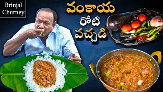 Vankaya Roti Pachadi  వంకాయ రోటి పచ్చడి  Brinjal Chutney Recipe In Telugu  Traditional [upl. by Enelehs853]