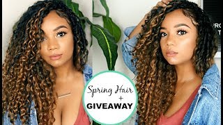 THE PERFECT CROCHET HAIR FOR SPRING feat TRENDY TRESSES  GIVEAWAY [upl. by Freemon]