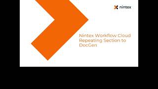 NINTEX WORKFLOW CLOUD  REPEATING SECTIONS TO DOCUMENT GENERATION [upl. by Ael329]