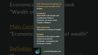 Definition Economics by Adam Smith shorts [upl. by Germayne589]