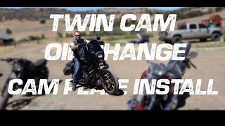 Twin Cam  Oil change and Cam plate install [upl. by Utas641]