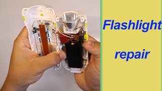 The best way to repair a burnt flashlight with a new LED and change the battery to lithium ion [upl. by Thayne]