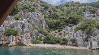 Boat Trip to Sunken City Ruins from Kekova Island [upl. by Yrek]