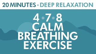 478 Calm Breathing Exercise  20 Minutes Maximum Relaxation  Anxiety Relief  Pranayama Exercise [upl. by Oibirot]