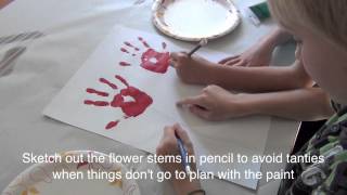 How to make a handprint scroll artwork [upl. by Rog]