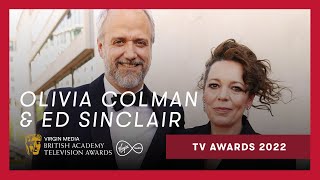 Olivia Colman and husband Ed Sinclair walk the red carpet  Virgin Media BAFTA TV Awards 2022 [upl. by Areivax840]