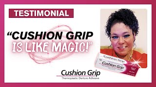 💕quotIt Makes My Dentures Fit So Much Betterquot💕  Cushion Grip Testimonial [upl. by Bret38]