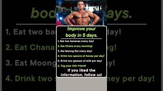 Improve your body in 5 days  healthylifestyle healthyhabits [upl. by Nonnac876]