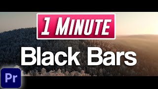 How to Add Black Bars  Adobe Premiere Pro 2021 [upl. by Faline437]