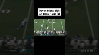 Trevon Diggs Interceptions on Jalen Hurts 2 NFL dallascowboys footballshorts football shorts [upl. by Urata]