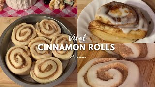 Extra Soft Cinnamon Roll Recipe  Trying The Viral Heavy Cream Tiktok Trend [upl. by Yelsnia]