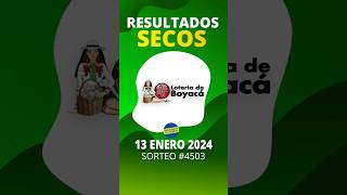 Secos de la Lotería de Boyacá del 13 de Enero 2024🤑🍀💎 shorts resultado loteria boyaca [upl. by Aiset]