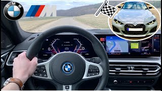 BMW i4 M50  POV Drive  0100 kmh  Acceleration  MPower  Electric Coupe  544 HP [upl. by Meikah]