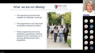 Online open Evening for Balliol College Access programmes for year 12 State School Students [upl. by Anead]