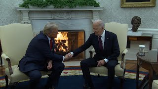 Trump Meets With Biden for Presidential Transition Meeting [upl. by Jacquelyn]