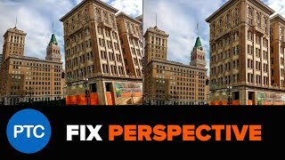 AUTOMATICALLY Fix Perspective Distortions in Photoshop  Automatic Upright in Camera RAW Tutorial [upl. by Hylton]