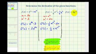 Ex 1 Derivatives Involving the Exponential Function with Base e [upl. by Aloisia231]