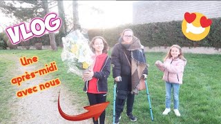 UNE APRESMIDI AVEC NOUS  MAMAN EN BEQUILLES ET ACHAT DES FLEURS POUR LA MAMIE [upl. by Panther]