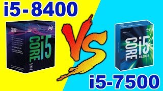 i5 8400 vs i5 7500 Games Benchmark amp Comparison [upl. by Livvie]