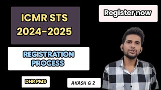 ICMR STS registration process  202425 [upl. by Kerby]