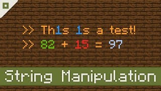 Minecraft MC64  Basic string manipulation English [upl. by Lesser320]