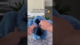 Stitch solves cramps💙🌸 periodtips plush princesstreatment fyp liloandstitch [upl. by Akiehsat]