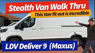 LDV Deliver 9 Maxus Van Tour  The Final Product 2022 Australia Built for Stealth Camping [upl. by Land]