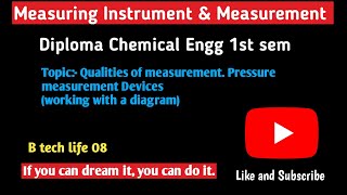 Pressure measurement  Chemical Engg 1st sem  Complete concept  Btech Life 08 [upl. by Zeidman296]