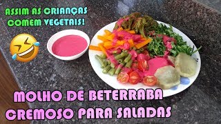 COMO FAZER MOLHO CREMOSO DE BETERRABA PARA SALADAS [upl. by Aleicarg345]