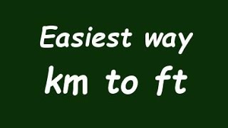 ✅ Convert Km to ft Kilometer to foot  Example and Formula [upl. by Wulf339]