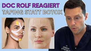 TAPING GEGEN FALTEN statt Botox docrolf reagiert [upl. by Dimitry]